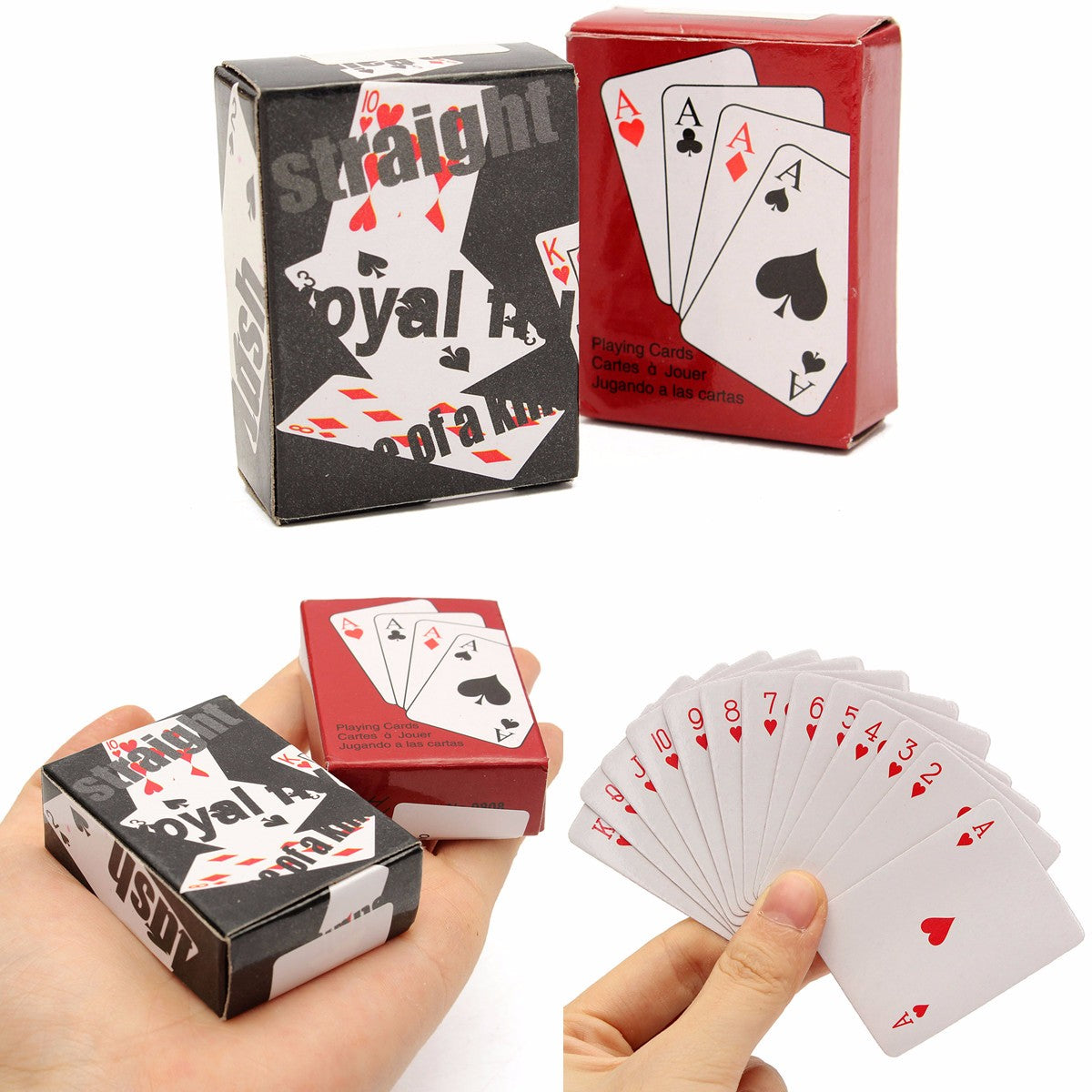Small Mini Miniature Travel Pocket Playing Poker Cards  