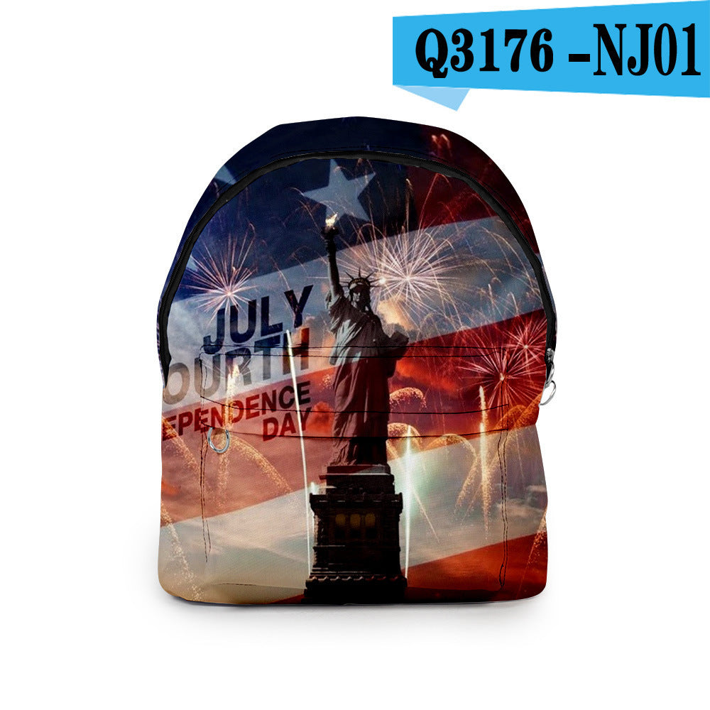 3D Digital Printing Casual Oxford Cloth Backpack