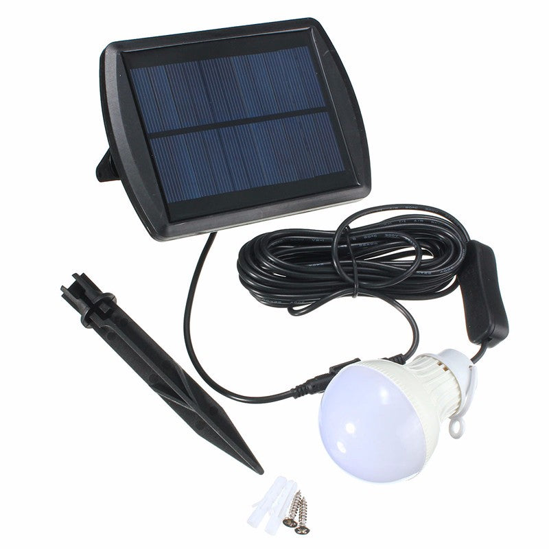 Portable Solar Panel Power Sensor LED Bulb Light Outdoor Camp Tent Fishing Lamp