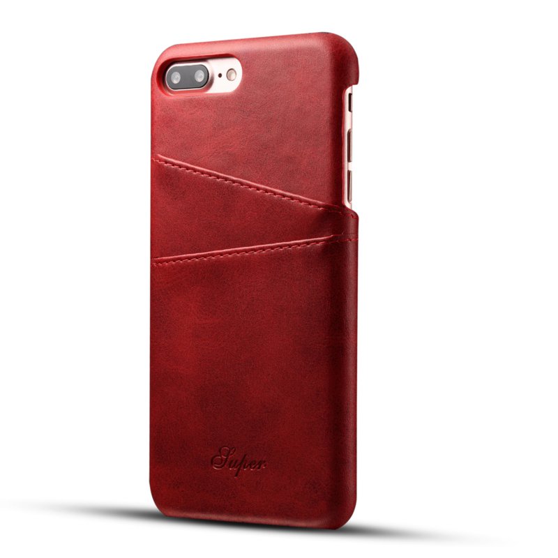 Premium Cowhide Leather Card Slot Protective Case For iPhone 7 Plus/8 Plus