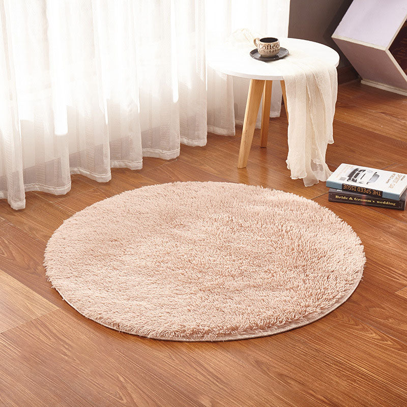 KCASA KC-MP1 60cm Non-Slip Bedroom Floor Mat Fluffy Soft Plush Rug Pure Colour Dining Room Carpet