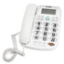 Big Button Corded Phone Landline Telephone Extension Fixed Phon Desktop Home Office Equipment White 