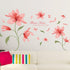 Pink Flower Wall Sticker Mural Decal Creative Home Removable Background Art Decor