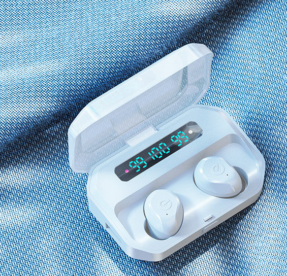 Binaural Digital Display With Power Bank Bluetooth Headset