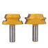2pcs 1/2 Inch Shank 22.5 Degree Lock Miter Router Bits Set Lock Miter Woodworking Cutters