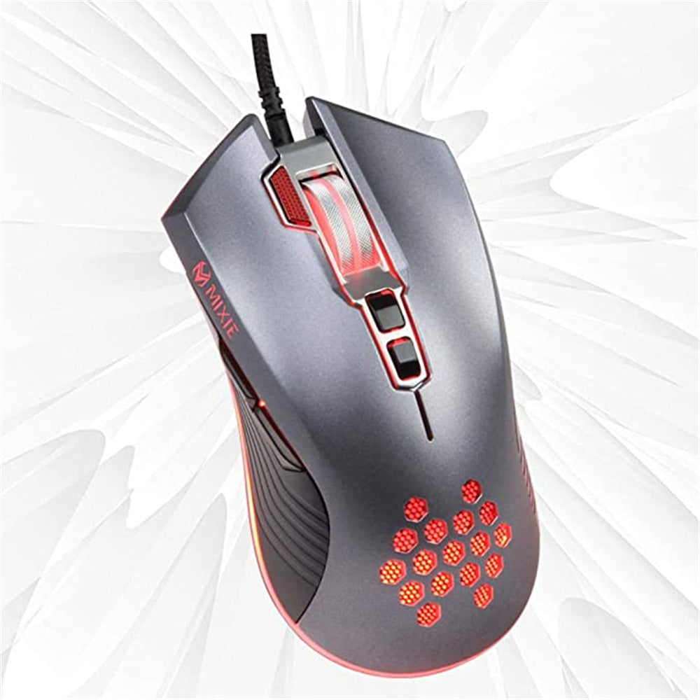 MIXIE M10 USB Wired RGB Gaming Mouse 6 Buttons 4800 DPI Optical Game Mouse for Computer PC Laptop