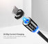 FLOVEME Type C LED Magnetic Braided Fast Charging Data Cable 2m For Oneplus 6t Xiaomi Mi 8 S9