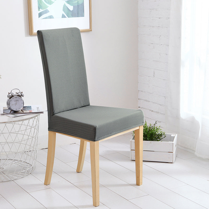 Waterproof Dinning Chair Covers Antidirt Waffle Fabric Seat Covers Stretch Spandex