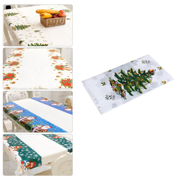 110 x 180CM Printed Pvc Disposable Tablecloth Merry Christmas Dinner Birthday Party Picnic Mat