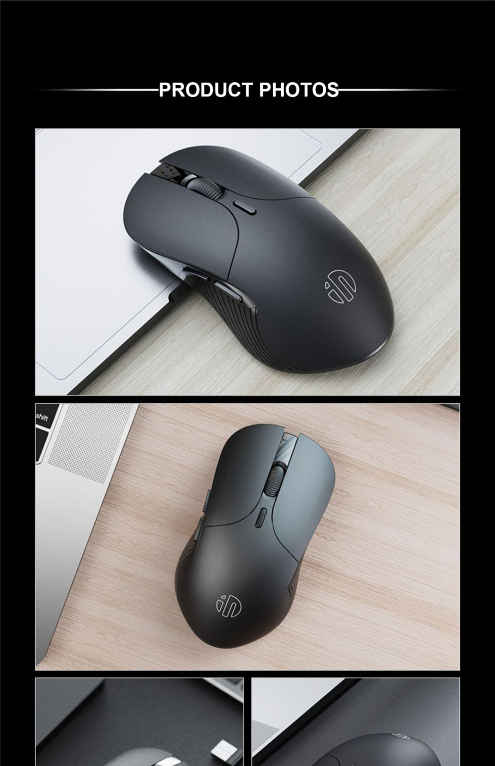 Inphic PS6 Wireless Voice Mouse iFLYTEK Multilingual Recognition AI Voice Typing Mouse for Office