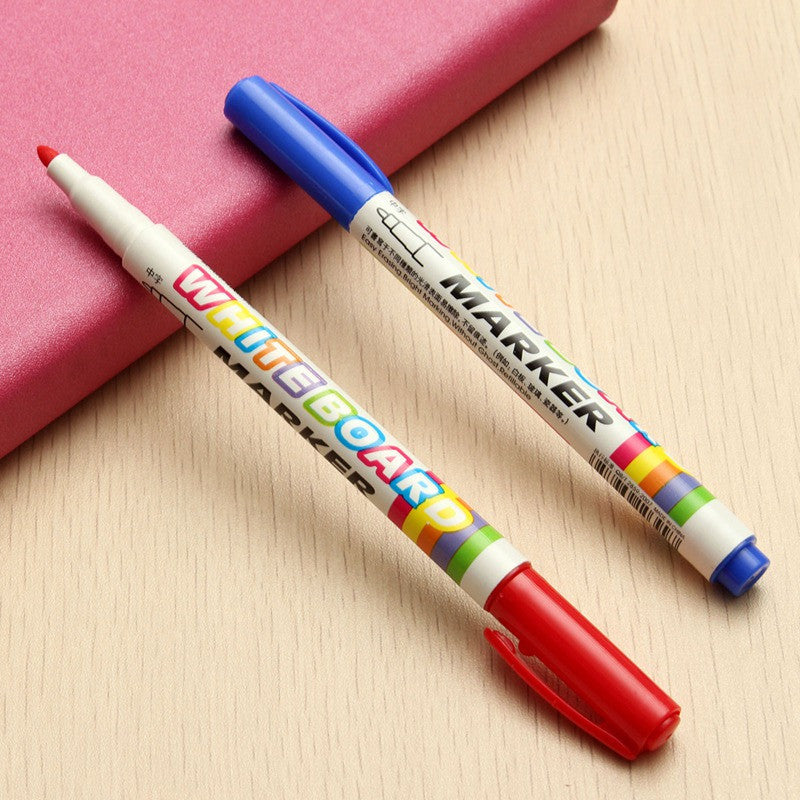 12pcs/set White Board Maker Pen Erasable Office School Supplies Stationery 12 Colors
