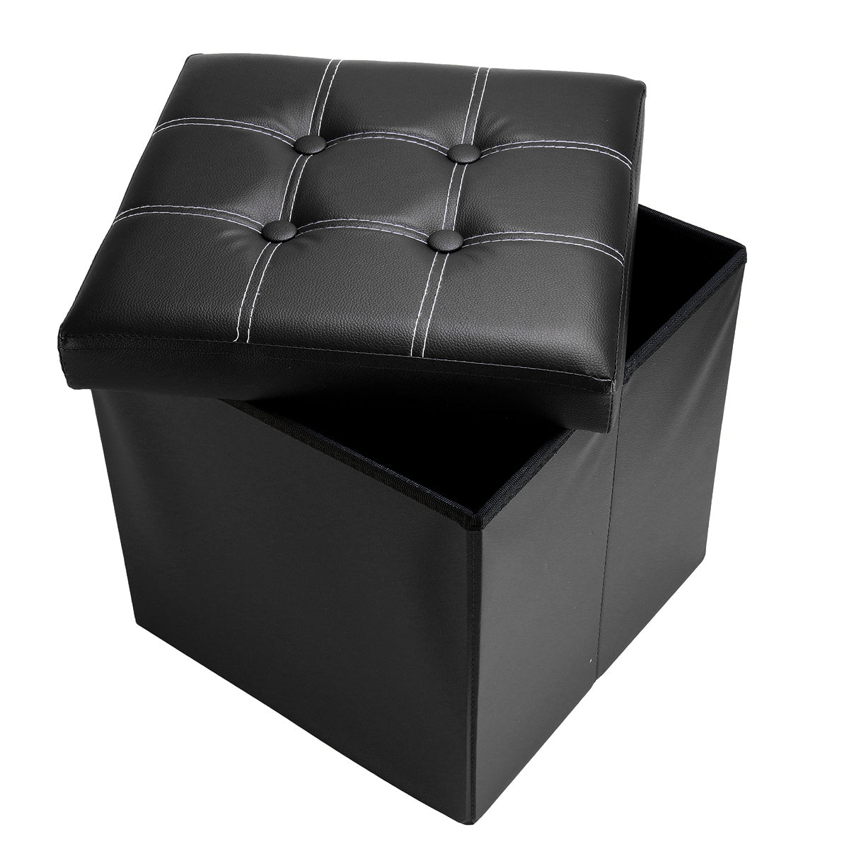 PU Leather Storage Stool Multifunctional Sofa Ottoman Footrest Box Seat Footstool Square Chair Home Office Furniture