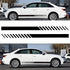 Universal 2X Car Racing Black Long Stripe Graphics Side Body Vinyl Decals Stickers