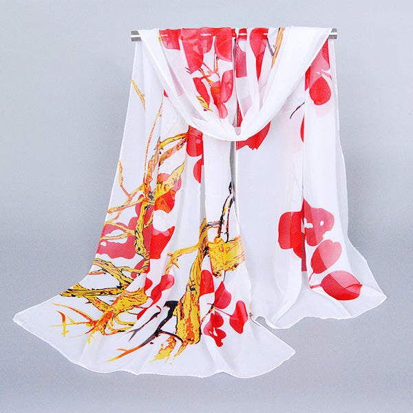 Women Silk Traditional Chinese Painting Scarves Outdoor Shaw