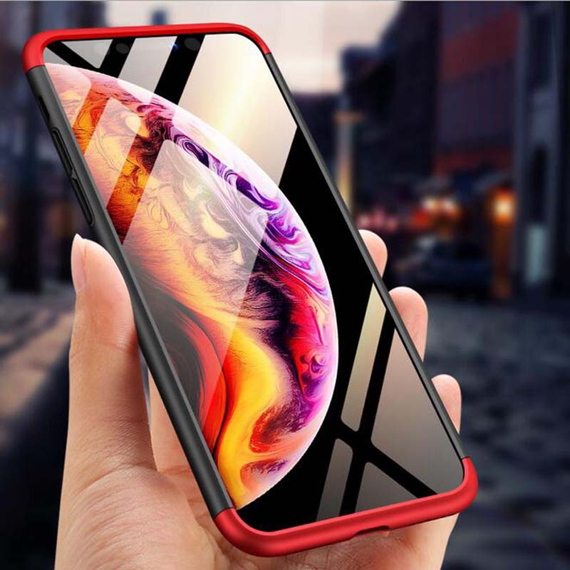 Bakeey™ 3 in 1 Double Dip 360° Hard PC Protective Case For iPhone XS