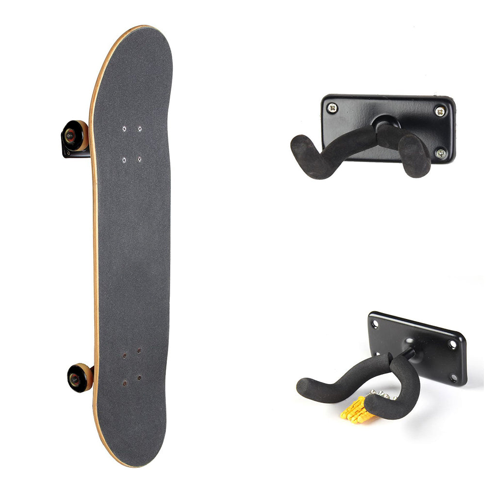 Maxfind Wall Mount Skateboard Holder Durable Home Hooks Protector Clip Longboard Deck Display Wall Horizontal Hanger