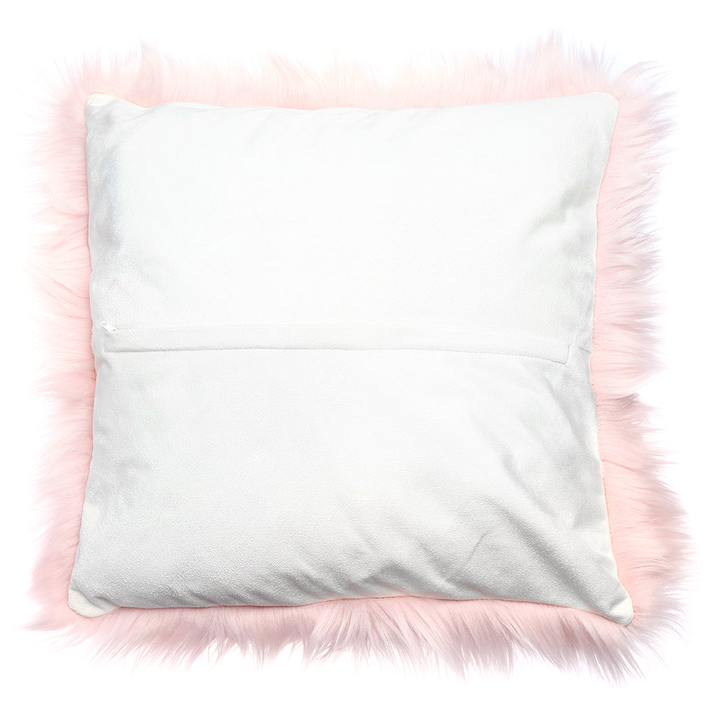 Throw Pillow Cover Cushion Case Faux Fur Fluffy Plush Soft Sofa Solid Home Decor