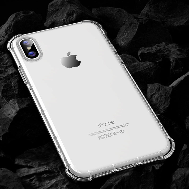 Air Cushion Corners Shockproof Clear Transparent Soft TPU Case For iPhone X