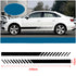 Universal 2X Car Racing Black Long Stripe Graphics Side Body Vinyl Decals Stickers