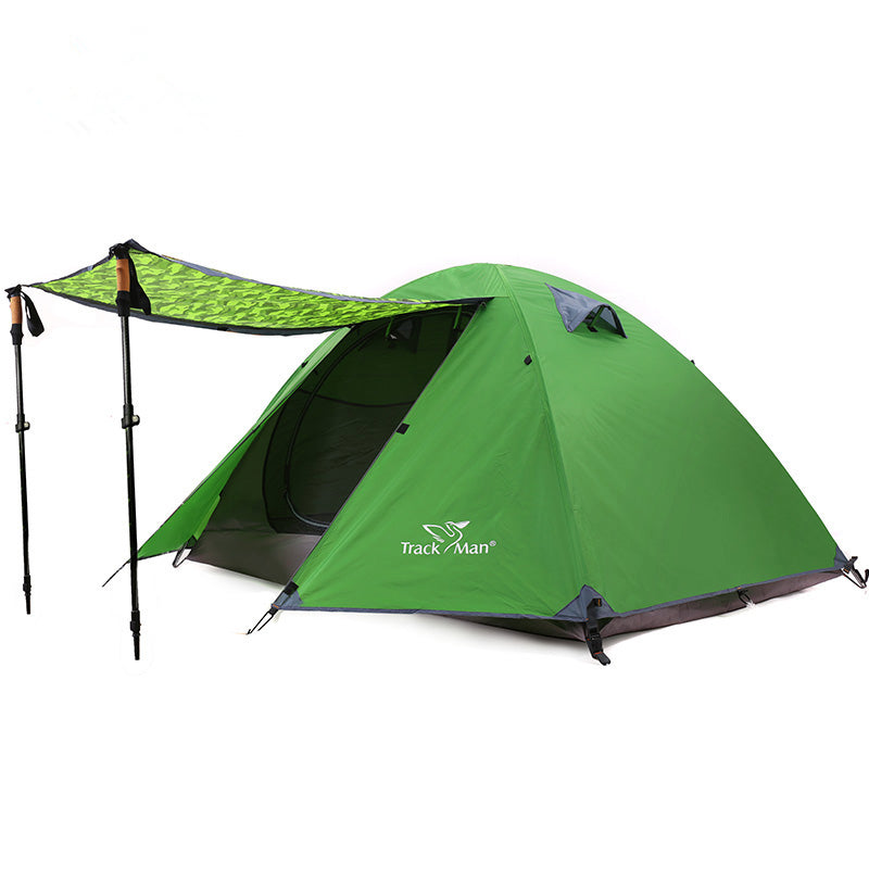 Trackman TM1211 2 Person Camping Tent Double Layers Aluminum Rod 3 Season Outdoor Travel Play Tents