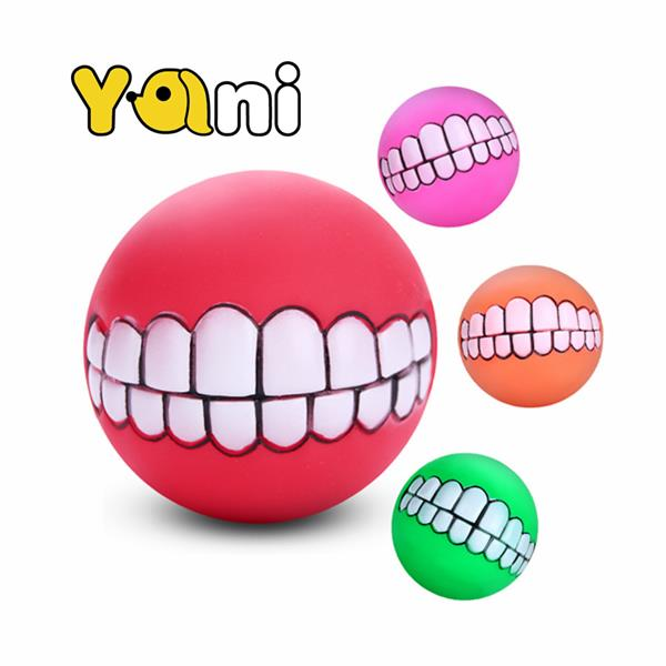 Yani Squeaky Pet Toy Sound Chew Ball Soft Fun Bite Ball Toy Teeth Tranining Dog Toy