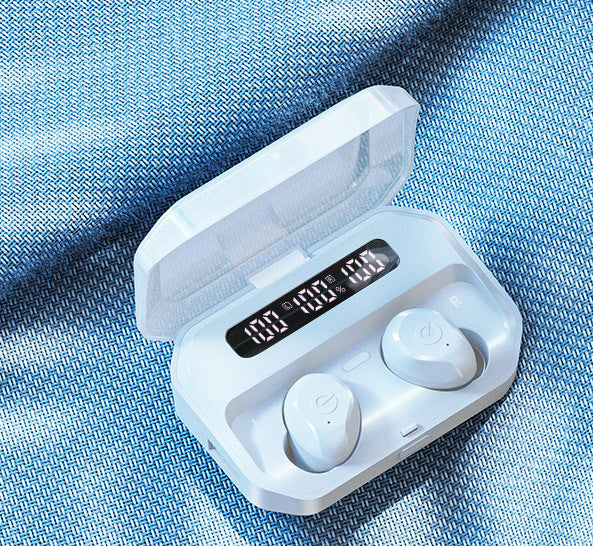 Binaural Digital Display With Power Bank Bluetooth Headset