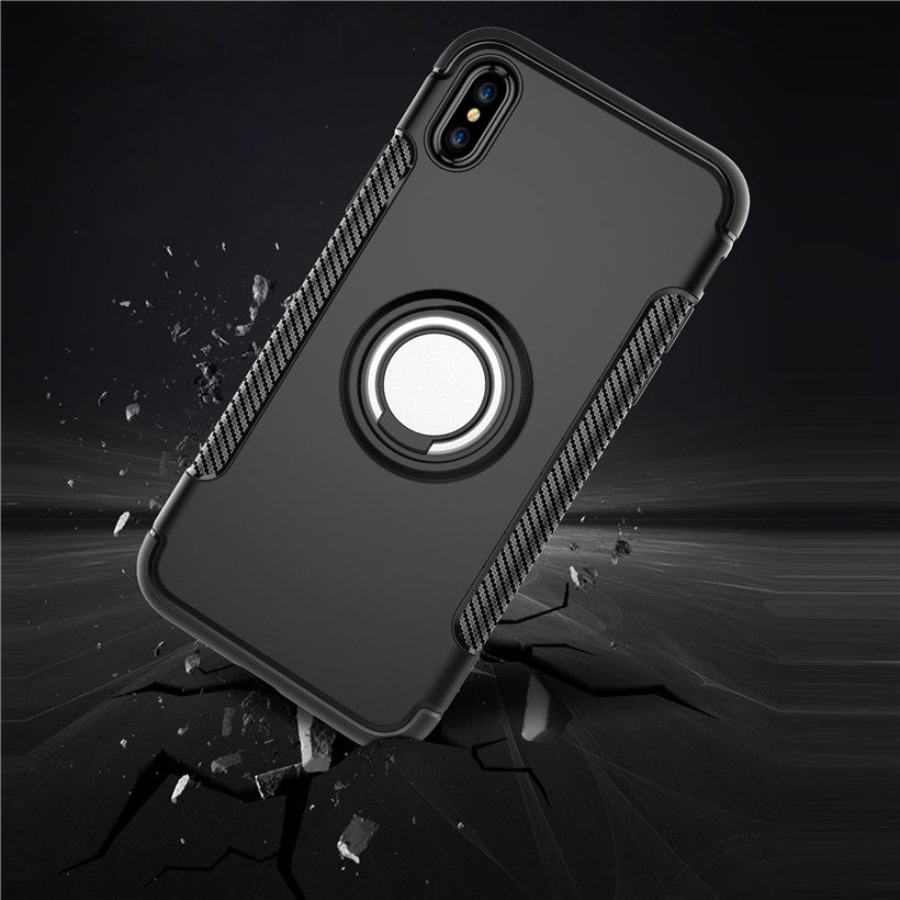 Bakeey Protective Case For iPhone XS Max Ring Grip Kickstand Stand Holder Back Cover 