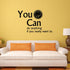 Honana Creative You Can Home Decal Wall Sticker Removable DIY Wallpaper for Room Wall Decor