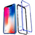 Bakeey Upgraded Version Magnetic Adsorption Metal Clear Glass Protective Case for iPhone X