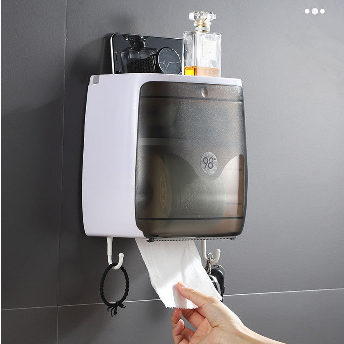 Waterproof Toilet Roll Paper Tissue Box Holder Bathroom Kitchen Wall Mounted