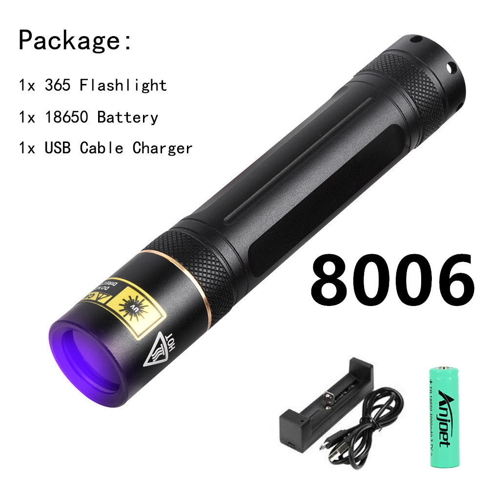 Y36 365nm 8006 365nm UV Fluorescent Agent Detection Woods Lamp Flashlight