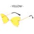 Women Metal Sunglasses Butterfly Shape AC Lens Rimless Shades UV400 Eye Glasses