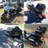 26L Motorcycle Trunk Tail Box with Taillight Black For Harley Honda Yamaha Suzuki Vulcan Cruiser