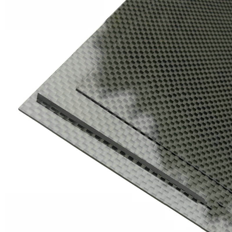 250x420x(0.5-5)mm 3K Black Plain Weave Carbon Fiber Plate Sheet Glossy Carbon Fiber Board Panel High Composite RC Material 