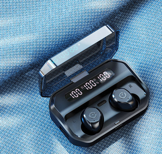 Binaural Digital Display With Power Bank Bluetooth Headset
