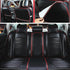 Black PU Leather Full Surround Car Seat Cover Cushion Front & Rear Set Fit for 5 Seat Car