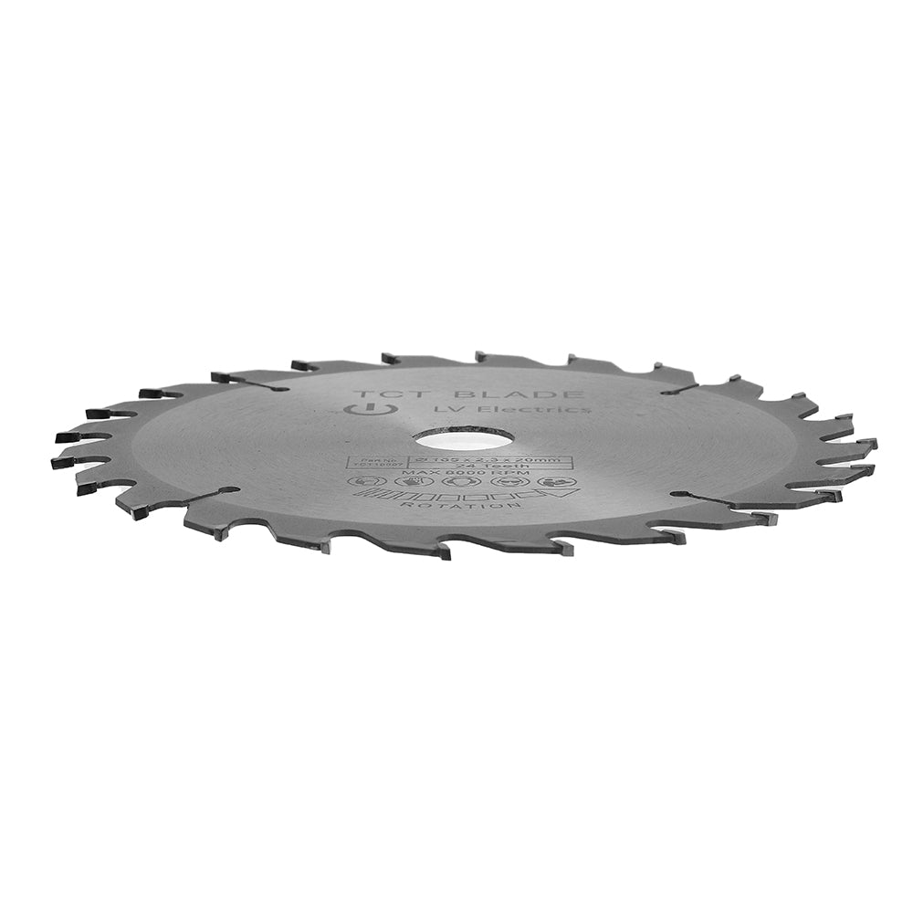 165mm TCT Circular Saw Blade 24T Cutting Disc For Wood Plastic Acrylic Woodworking
