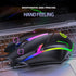 YINDIAO VG46 Wired Mechanical  Keyboard & Mouse Set 104 Keys Gaming Keyboard Ergonomic Mouse Combo Home Office Kit for Laptop Computer PC