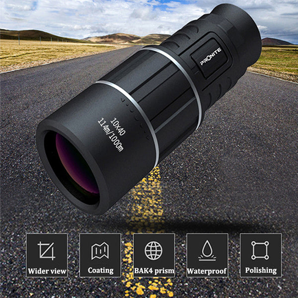 PRONITE 10 x 40 Camping Travel Monocular HD Optic Lens Telescope Eyepiece