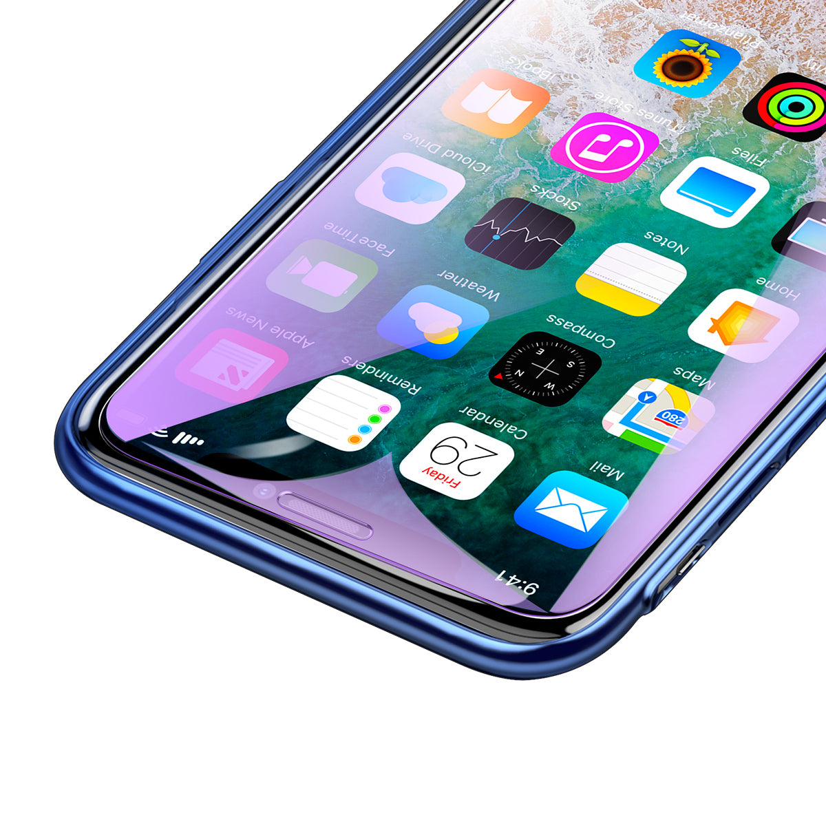 Baseus 0.3mm Clear/Anti Blue Light Ray Full Tempered Glass Screen Protector For iPhone XS Max 6.5" 2018