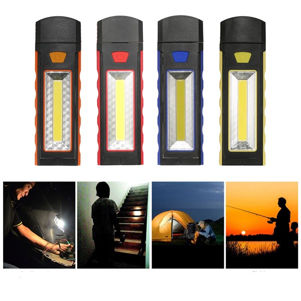  Super Bright Adjustable Magnetic COB LED Work Light Battery Supply Camping Tent Lantern With Hook