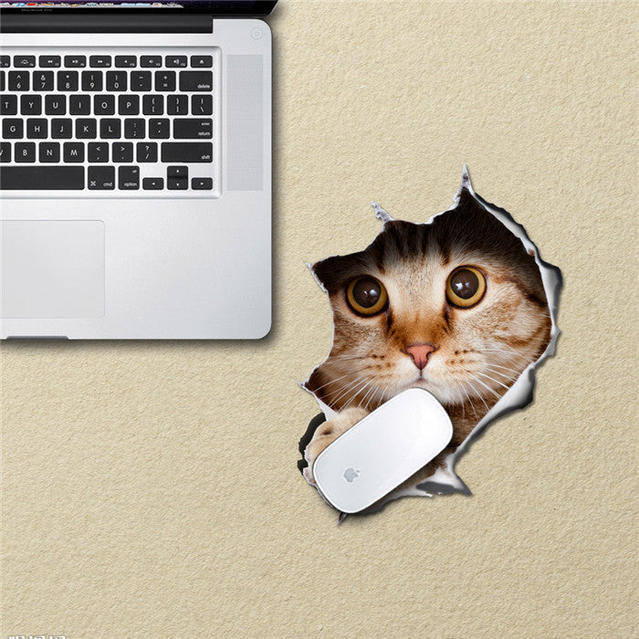Cat Mouse Pad Sticker Mouse Mat Decals PAG Waterproof Desk Stickers Removable Cat Home Decor Gift