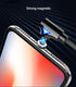 FLOVEME 90 Degree Angle Micro USB LED Magnetic Braided Fast Charging Data Cable 1M For Smart Phone