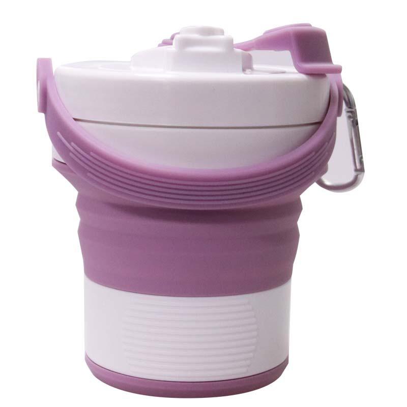 Silicone Folding Coffee Cup Sports Cup Travel Cup Office Retractable Cup with Straw