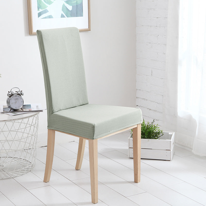 Waterproof Dinning Chair Covers Antidirt Waffle Fabric Seat Covers Stretch Spandex