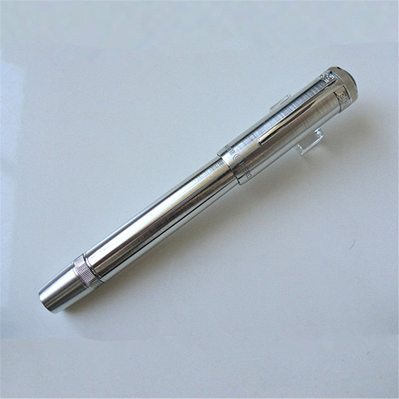10k Gold Nib Hero H718 Fountain Pen Rotary Piston Ink Converter Cover Hidden Nib 