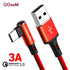 QGEEM QG-CC15 USB Type C Data Cable 90 Degree Eblow Fast Charging Wire Cord For Huawei P30 P40 Pro Mi10 Note 9S OnePlus 8Pro