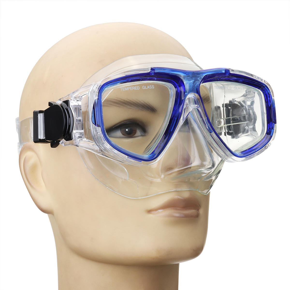 2Pcs/set Tempered Glass Snorkel Goggles Mask Breathing Tube Scuba Swimming Diving Snorkelling Accessories