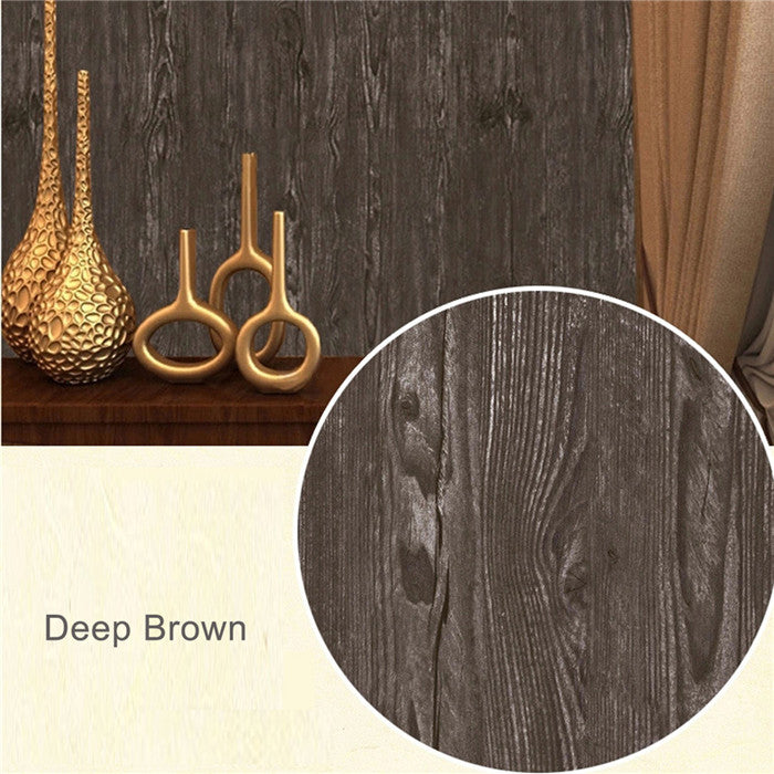 5 Colors 10m Wood Grain Roll Wallpaper Home Living Room Wall TV Background Home Wall Decor