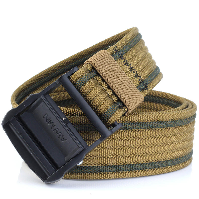 AWMN S02 120cm Belts for Men Women Camouflage Belt Military Tactical Belt Buckle Hanger Leisure Camping Pants Canvas Fabric Belt